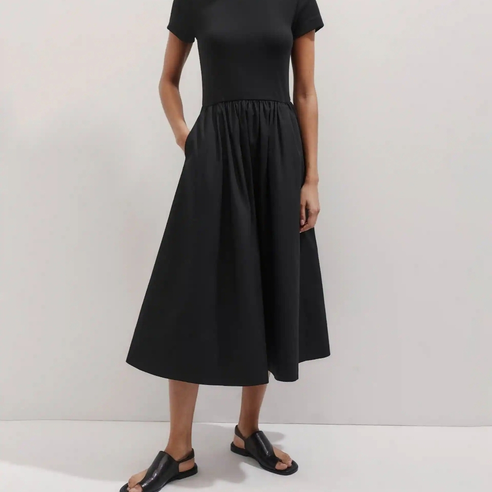 Elegant Black Midi Dress